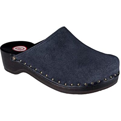 Berkemann Velours Toeffler 404 Zuecos de Ante para Mujer, Color Azul, Talla 45 1/3 Berkemann Velours Toeffler 404 Zuecos de Ante para Mujer, Color Azul, Talla 45 1/3