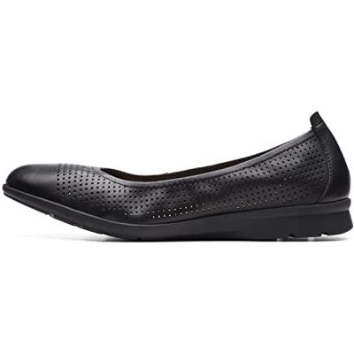 Clarks Bailarinas Jenette Ease para Mujer, Piel Negra., 35.5 EU Clarks Bailarinas Jenette Ease para Mujer, Piel Negra., 35.5 EU