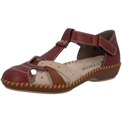 Rieker M1655 Sandalias de tobillo para mujer, color rojo, 38 EU Rieker M1655 Sandalias de tobillo para mujer, color rojo, 38 EU