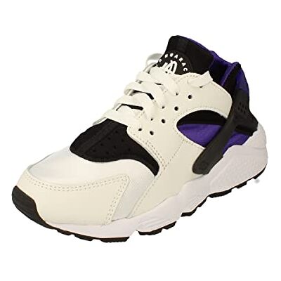 Nike Zapatillas Air Huarache para Mujer, Blanco, Negro y Morado, 36.5 EU Nike Zapatillas Air Huarache para Mujer, Blanco, Negro y Morado, 36.5 EU