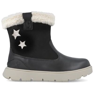 Biomecanics Bota Niña Piel Serraje y Napa Negra con Estrellas Interior de Pelo Suela Antideslizante Biomecanics Bota Niña Piel Serraje y Napa Negra con Estrellas Interior de Pelo Suela Antideslizante