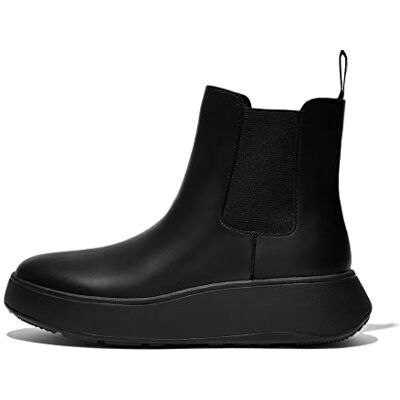 Fitflop Botas Chelsea de piel para mujer F-mode, Todo negro., 38.5 EU Fitflop Botas Chelsea de piel para mujer F-mode, Todo negro., 38.5 EU