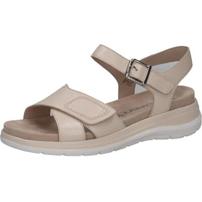 CAPRICE Sandalia plana para mujer , color crema Perlato, talla 40 EU CAPRICE Sandalia plana para mujer , color crema Perlato, talla 40 EU
