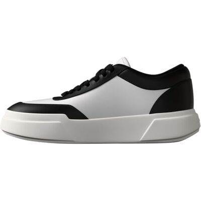 Calvin Chunky Cups Laceup OXF Mix Mat Hw0hw03266, Parte Superior Baja Mujer, White (Bright White/Black), 35 EU Calvin Chunky Cups Laceup OXF Mix Mat Hw0hw03266, Parte Superior Baja Mujer, White (Bright White/Black), 35 EU