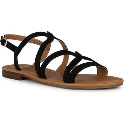 Geox Women's D Sozy S Y Flat Sandals, Black, 37 EU Geox Women's D Sozy S Y Flat Sandals, Black, 37 EU