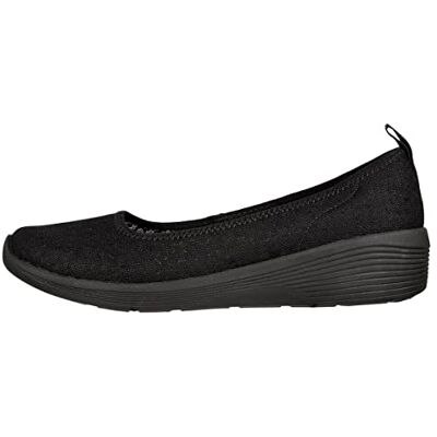 Skechers ARYA WILD INSIGHT, Zapatos planos Mary Jane para Mujer, Black Lace Mesh/Black Trim, 39 EU Skechers ARYA WILD INSIGHT, Zapatos planos Mary Jane para Mujer, Black Lace Mesh/Black Trim, 39 EU
