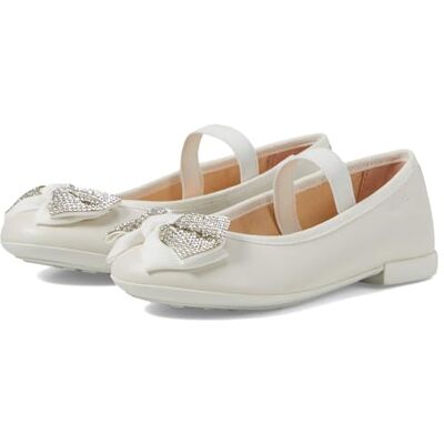 Geox Bailarinas Jr Plie' D para niña, White, 34 EU Geox Bailarinas Jr Plie' D para niña, White, 34 EU