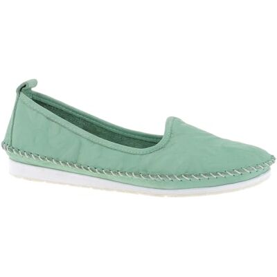 Andrea Conti 0027449 Mocasines de Cuero para Mujer, Talla:42 EU, Color:Verde Andrea Conti 0027449 Mocasines de Cuero para Mujer, Talla:42 EU, Color:Verde