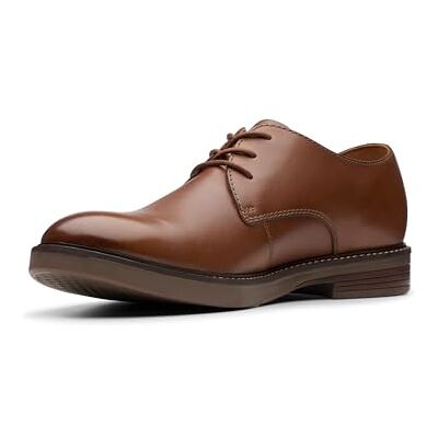 Clarks Hombre Paulson Plain Derby, Piel marrón., 39.5 EU Clarks Hombre Paulson Plain Derby, Piel marrón., 39.5 EU