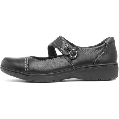 Clarks Carleigh Jane Oxford para Mujer, Piel Negra, 41 EU Clarks Carleigh Jane Oxford para Mujer, Piel Negra, 41 EU