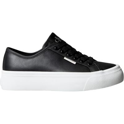 Calvin Sneaker con Suela Vulcanizada Mujer Lace Up Low Top, Negro (Pvh Black), 35 Calvin Sneaker con Suela Vulcanizada Mujer Lace Up Low Top, Negro (Pvh Black), 35