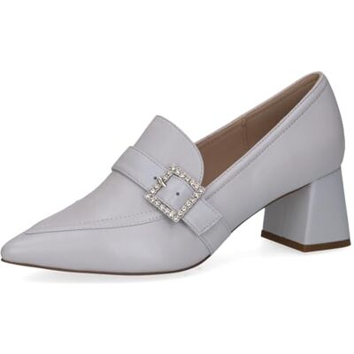 CAPRICE Zapatos de Mujer de Piel con Hebilla de Purpurina, Azul Marino Beige, 40.5 EU CAPRICE Zapatos de Mujer de Piel con Hebilla de Purpurina, Azul Marino Beige, 40.5 EU