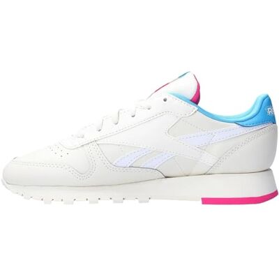 Reebok Classic Leather 001, Zapatillas de Deporte Mujer, Chalk Bolcya Laspin, 37 EU Reebok Classic Leather 001, Zapatillas de Deporte Mujer, Chalk Bolcya Laspin, 37 EU