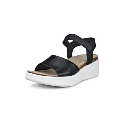 ECCO Sandalias Flowt Wedge de corcho para hombre, Negro, 38.5/39 EU ECCO Sandalias Flowt Wedge de corcho para hombre, Negro, 38.5/39 EU