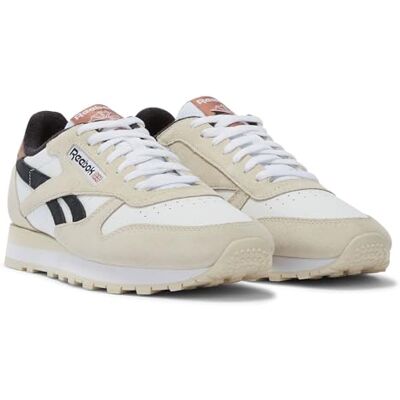 Reebok Classic Leather, Zapatillas Unisex Adulto, Blanco (White Sand Black), 40 EU Reebok Classic Leather, Zapatillas Unisex Adulto, Blanco (White Sand Black), 40 EU