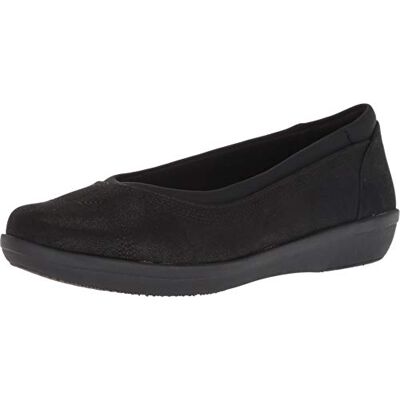 Clarks Ayla Low, Zapatos Tipo Ballet Mujer, Negro (Black Synthetic Nubuck), 41.5 EU Clarks Ayla Low, Zapatos Tipo Ballet Mujer, Negro (Black Synthetic Nubuck), 41.5 EU