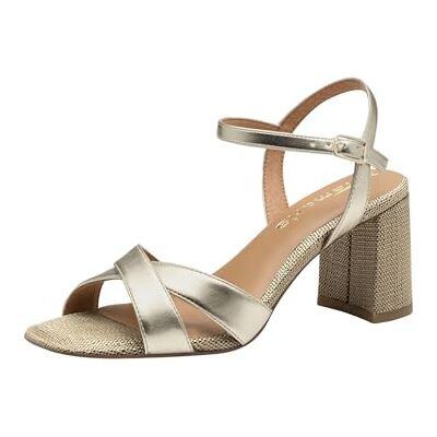 Tamaris Damen 1-28320-44, Sandalia con talón Mujer, Dorado, 36 EU Tamaris Damen 1-28320-44, Sandalia con talón Mujer, Dorado, 36 EU