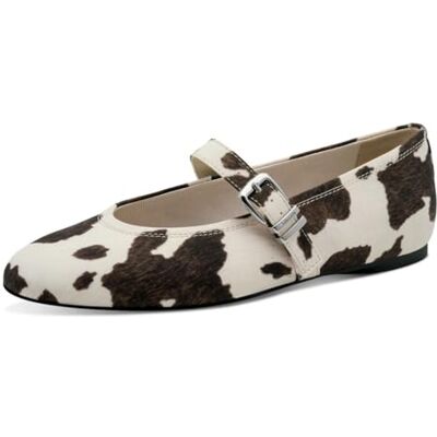 Tamaris Bailarina Strap Bailarinas para Mujer, diseño de Vaca, Talla 38 EU Tamaris Bailarina Strap Bailarinas para Mujer, diseño de Vaca, Talla 38 EU