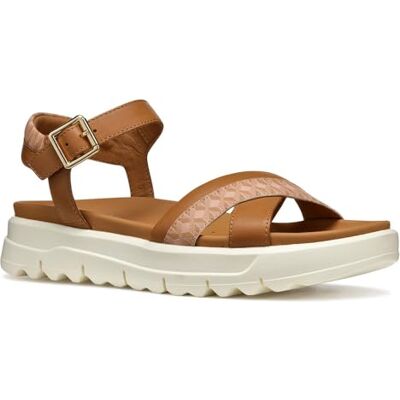 Geox D XAND 2.1S B, Sandalia Plana Mujer, Camel/Nude, Geox D XAND 2.1S B, Sandalia Plana Mujer, Camel/Nude,