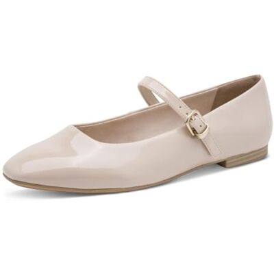 Tamaris Bailarinas para Mujer, diseño de Patente, Talla 38 EU, Patente Marfil, 38 EU Tamaris Bailarinas para Mujer, diseño de Patente, Talla 38 EU, Patente Marfil, 38 EU