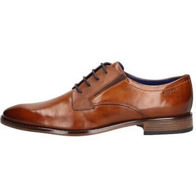 bugatti Derby-schnürschuh mit Geprägten Elementen, Cordones Hombre, coñac, 42 EU Ancho bugatti Derby-schnürschuh mit Geprägten Elementen, Cordones Hombre, coñac, 42 EU Ancho