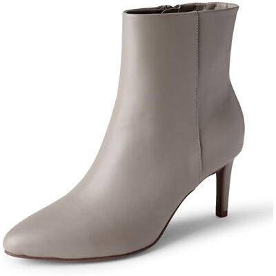 Amazon Essentials Botín de Vestir con Tacón de Aguja Mujer, Gris Topo Cuero de Imitación, 35.5 EU Amazon Essentials Botín de Vestir con Tacón de Aguja Mujer, Gris Topo Cuero de Imitación, 35.5 EU