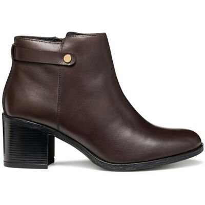 Geox D New Asheel, Bota de Tobillo Mujer, marrón Oscuro, 39.5 EU Geox D New Asheel, Bota de Tobillo Mujer, marrón Oscuro, 39.5 EU