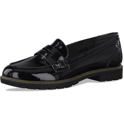 Tamaris Mocasines Planos para Mujer, Color Negro (Black Patent), 39 Tamaris Mocasines Planos para Mujer, Color Negro (Black Patent), 39