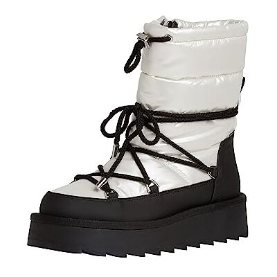 Tamaris Botas planas para mujer, negro blanco, 37 EU Tamaris Botas planas para mujer, negro blanco, 37 EU
