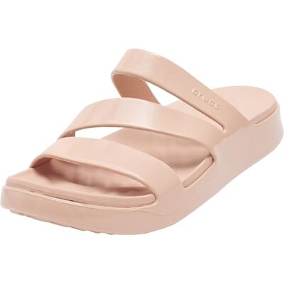 Crocs Getaway Patent Strappy, Sandalias Mujer, Caramelo Rosa, 42/43 EU Crocs Getaway Patent Strappy, Sandalias Mujer, Caramelo Rosa, 42/43 EU