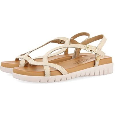 GIOSEPPO Sandalias de Piel Color Off-White para niña tocumen GIOSEPPO Sandalias de Piel Color Off-White para niña tocumen
