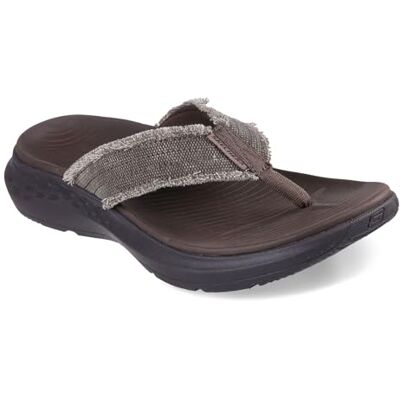 Skechers Sandalias Parson Sd-Gino para hombre con bordes deshilachados, Choc, 42 EU Skechers Sandalias Parson Sd-Gino para hombre con bordes deshilachados, Choc, 42 EU