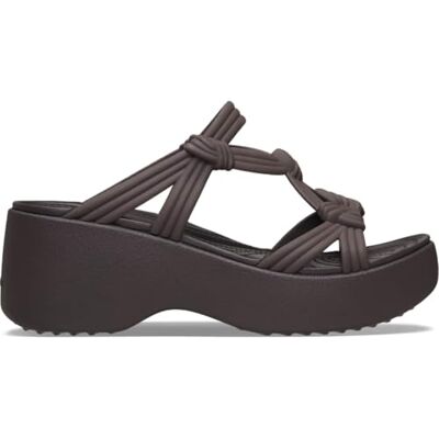 Crocs Brooklyn Knot Sky Sandalias para mujer, color espresso, talla 3 para mujer Crocs Brooklyn Knot Sky Sandalias para mujer, color espresso, talla 3 para mujer