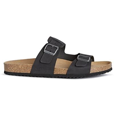 Geox U Sandal Ghita B, Sandalias para Hombre, Negro (Black), 39 EU Geox U Sandal Ghita B, Sandalias para Hombre, Negro (Black), 39 EU