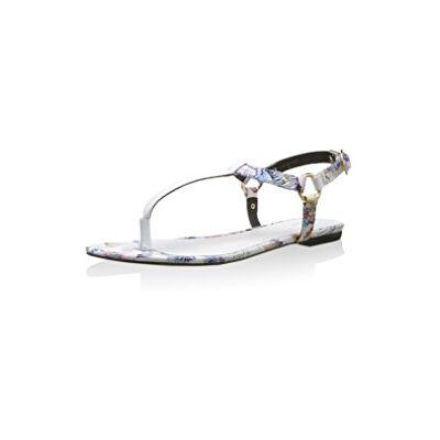 Just Cavalli Sandalias planas Blanco / Multicolor EU 38 Just Cavalli Sandalias planas Blanco / Multicolor EU 38