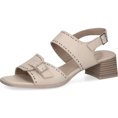 CAPRICE Sandalia de Mujer con tacón, napa, Color Blanco Roto, Talla 42 EU CAPRICE Sandalia de Mujer con tacón, napa, Color Blanco Roto, Talla 42 EU