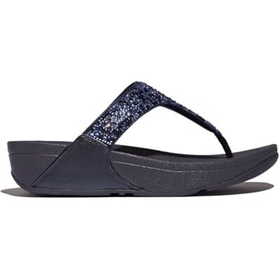 Fitflop Lulu Crystal-Mix Toe-Post Sandals, Sandalia Mujer, Navy, 37 EU Fitflop Lulu Crystal-Mix Toe-Post Sandals, Sandalia Mujer, Navy, 37 EU