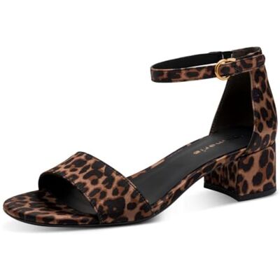 Tamaris Sandalia de tacón para mujer , leopardo, 40 EU Tamaris Sandalia de tacón para mujer , leopardo, 40 EU
