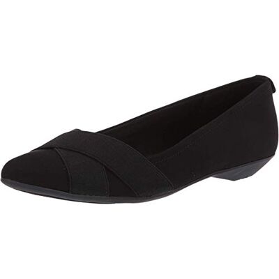 Anne Klein Mujeres Zapato de Piso, Black/Black, Talla 7.5 Anne Klein Mujeres Zapato de Piso, Black/Black, Talla 7.5