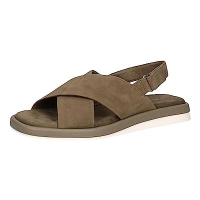 CAPRICE , Sandalias planas Mujer, Verde (Cactus Suede), 38 EU CAPRICE , Sandalias planas Mujer, Verde (Cactus Suede), 38 EU