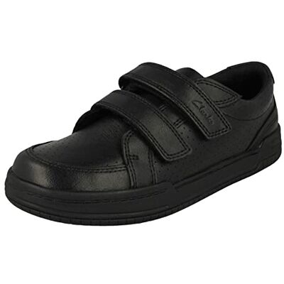 Clarks Fawn Strap O, Zapatillas Niños, Negro (Piel Negra), 32.5 EU Clarks Fawn Strap O, Zapatillas Niños, Negro (Piel Negra), 32.5 EU