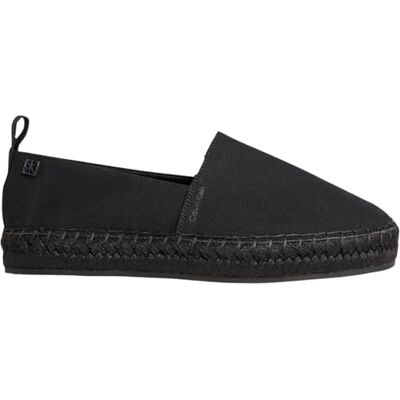 Calvin Alpargatas Mujer Oblique Canvas con trabilla, Negro (Triple Black), 40 Calvin Alpargatas Mujer Oblique Canvas con trabilla, Negro (Triple Black), 40