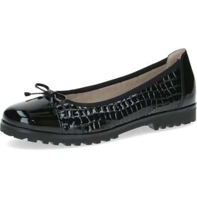 CAPRICE Bailarinas para Mujer, diseño de cocodrilo, Talla 38 EU, Black Croco, 38 EU CAPRICE Bailarinas para Mujer, diseño de cocodrilo, Talla 38 EU, Black Croco, 38 EU