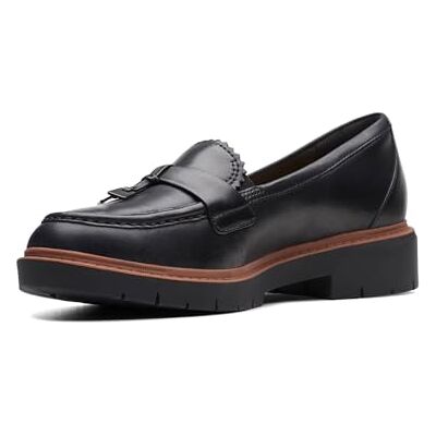 Clarks Westlynn BellaLoafer para Mujer, Piel Negra, 42 EU Clarks Westlynn BellaLoafer para Mujer, Piel Negra, 42 EU