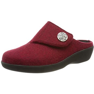 Berkemann Zapatillas Teresa para mujer, rojo oscuro, 42 2/3 EU Berkemann Zapatillas Teresa para mujer, rojo oscuro, 42 2/3 EU