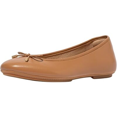 Fitflop Delicato Bow Bailarinas Planas de Piel metálica Suave para Mujer, marrón, 6.5 UK Narrow Fitflop Delicato Bow Bailarinas Planas de Piel metálica Suave para Mujer, marrón, 6.5 UK Narrow