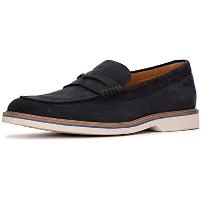 Clarks Atticus LT Slip, Mocasín Hombre, Azul Marino Ante, 40 EU Clarks Atticus LT Slip, Mocasín Hombre, Azul Marino Ante, 40 EU