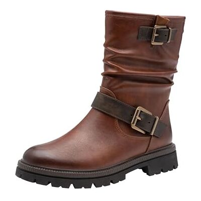 MARCO TOZZI Mode-Stiefel , Botas de Moda Mujer, Cognac Comb, 41 EU MARCO TOZZI Mode-Stiefel , Botas de Moda Mujer, Cognac Comb, 41 EU