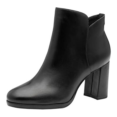 Tamaris Botas de tacón para mujer Tobillo, negro mate, 2.5 UK, negro mate, 35 EU Tamaris Botas de tacón para mujer Tobillo, negro mate, 2.5 UK, negro mate, 35 EU