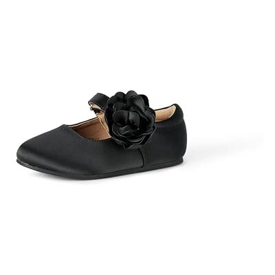 Amazon Essentials Bailarinas Mary Jane Niña, Satén Negro, 22 EU Amazon Essentials Bailarinas Mary Jane Niña, Satén Negro, 22 EU
